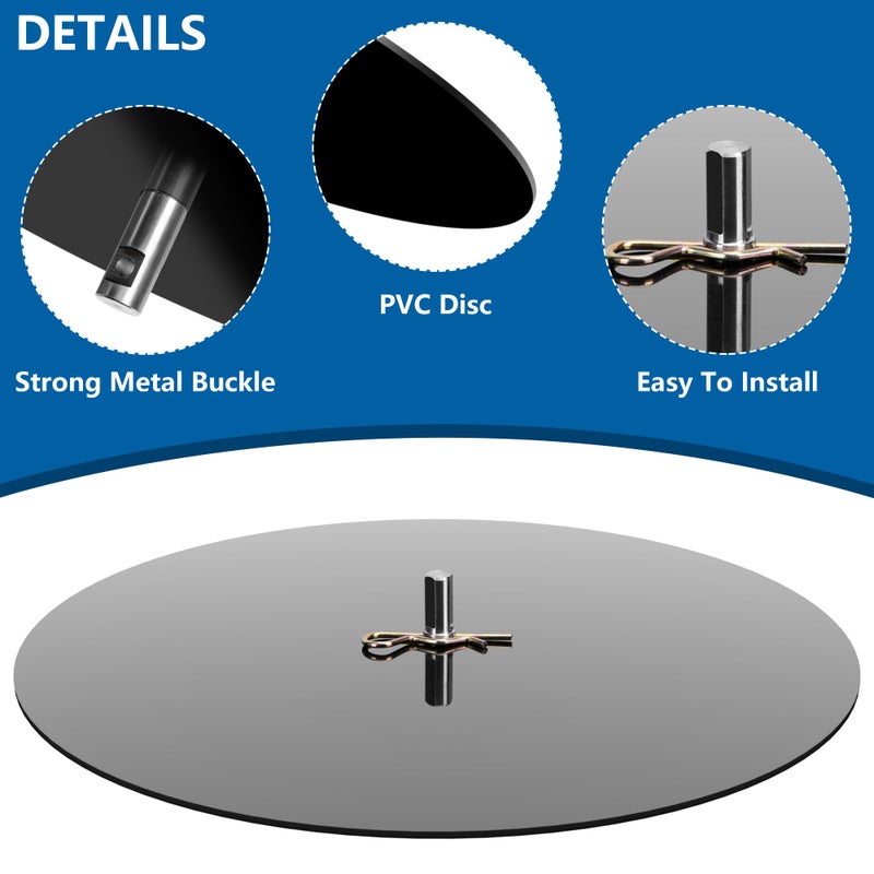 Shupakul Ice Auger Drill Adapter- Stainless Steel Ice Fishing Auger Stopper Disc with 11.8"" Safety Disk- Ice Auger Attachment Plate Fits 1/2 inch and Above Drill Bit Chuck - Image 3